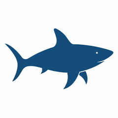Big Shark icon vector silhouette illustration isolated on white background
