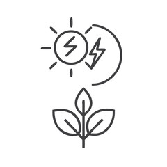 Obraz premium Renewable energy icon for sustainability blogs, websites, and designs