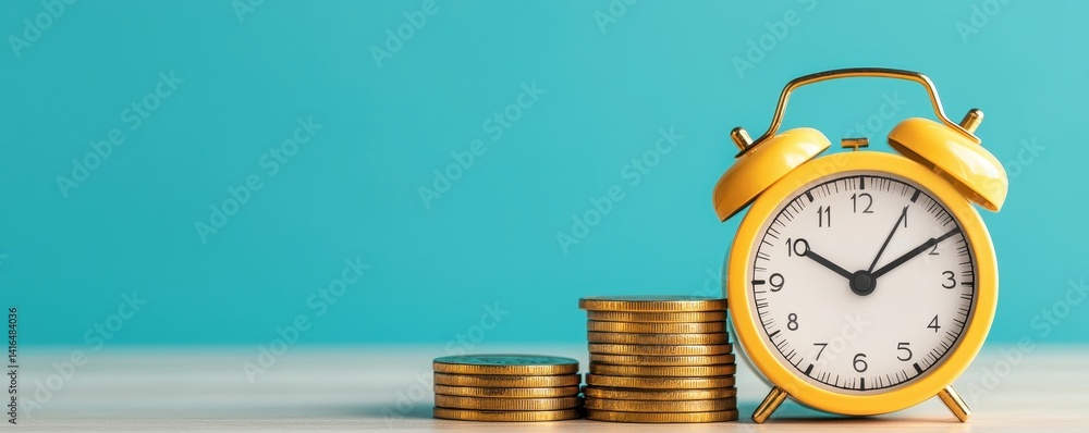 Aufkleber time management strategies for success maximizing productivity with a clock and coins
