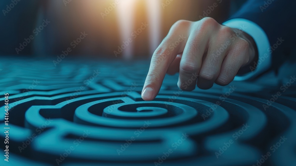 Aufkleber navigating complex challenges in business a close-up view of corporate context