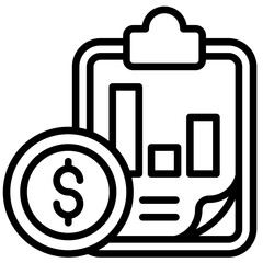 Business Planning, Financial Report with Coin and Chart