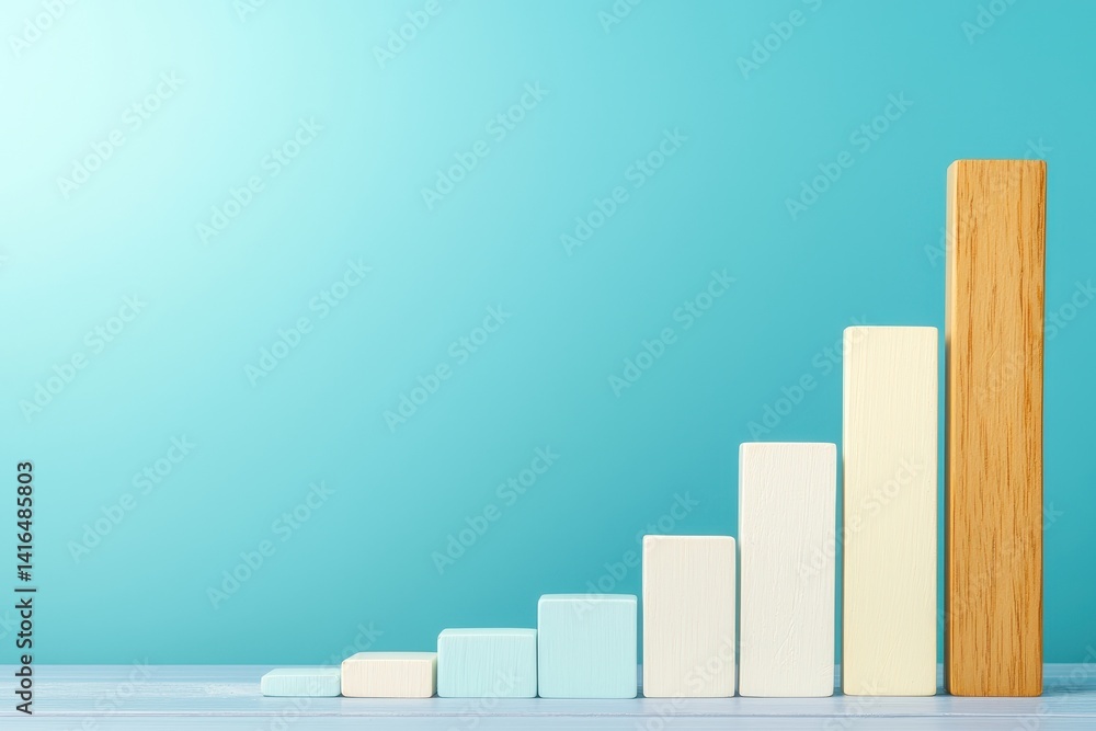Aufkleber visual data representation of business growth metrics in modern office space