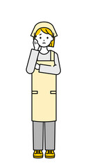 全身のポーズ_シンプルなアルバイトの女性12