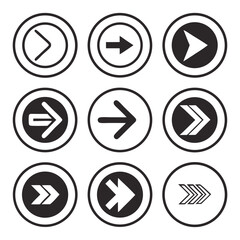minimalist arrow icons directional symbols vector art illustration design