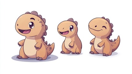 Cute cartoon dinosaurs (119)