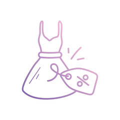 Dress Tag icon vector stock illustration