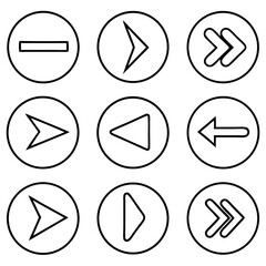 minimalist arrow icons directional symbols vector art illustration design