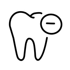 Dental clinic stroke vector icon