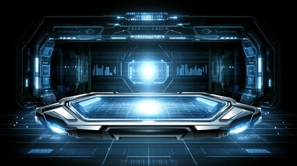 Obraz premium Metallic texture background with radiant glow futuristic design image