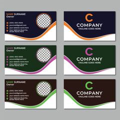Modern professional business card template