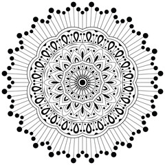 Floral henna or mehndi style mandala design. Traditional and Cultural Beautiful Mandala Pattern Design. 