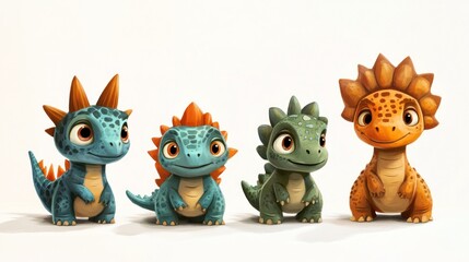 Cute Dinosaur Family