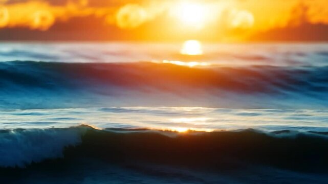 Ocean sunrise ablaze