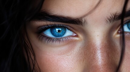 Fototapeta premium Close-up of captivating eyes, intense gaze