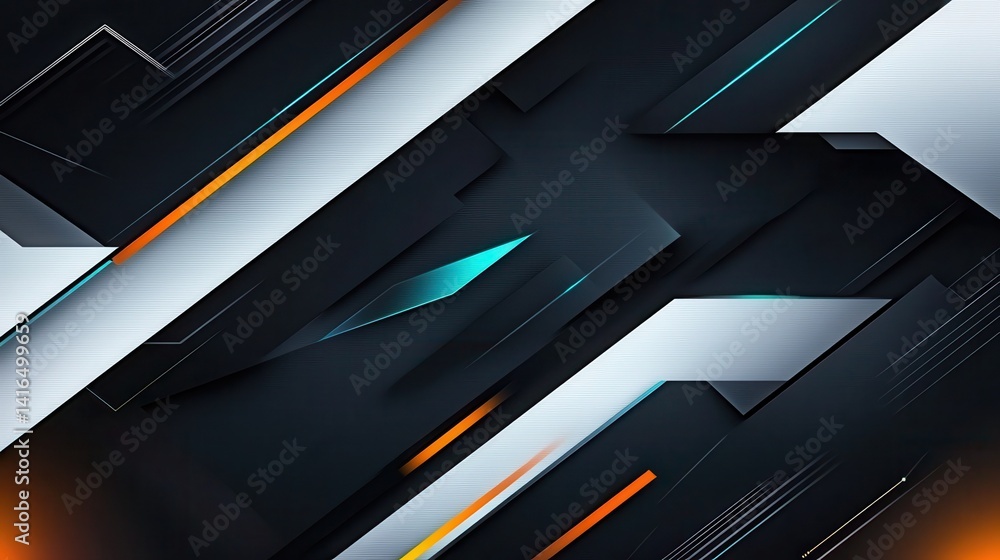 Poster abstract dynamic background with geometric shapes and lines