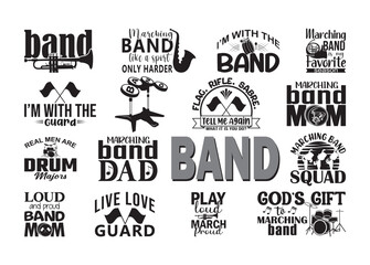 Fototapeta premium Marching Band vector, Marching Band clipart, Marching Band silhouette