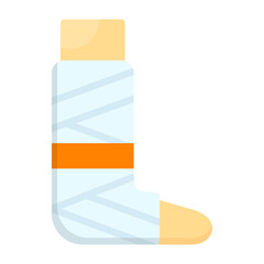 Broken Leg Flat Icon
