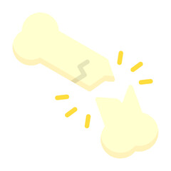 Broken Bone Flat Icon