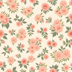 a seamless vintage floral fabric pattern