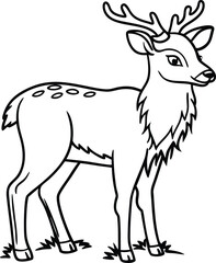 deer silhouette vector illustration