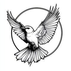 Obraz premium Soaring Bird Ink