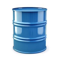The image shows a shiny blue oil container .