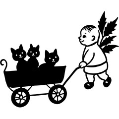 baby girl with a carriage