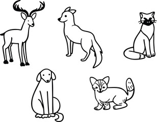 Obraz premium set of funny cats
