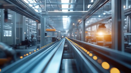 Fototapeta premium A high-tech industrial production line running at peak efficiency.