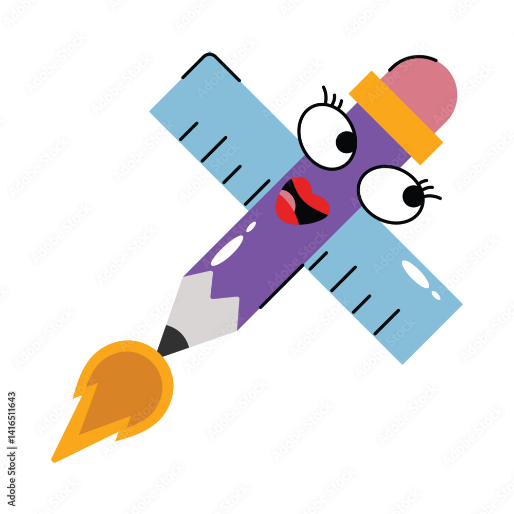 Poster designing tool vector sticker. eps 10 file
