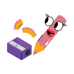 Pencil sharpener Vector Sticker. Eps 10 File 