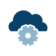 クラウドと設定のアイコンイラスト