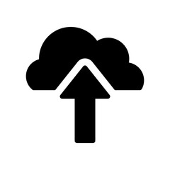 クラウドへアップロードするイメージのアイコンイラスト