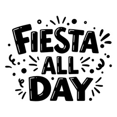 Bold, stylized graphic design perfect for fiesta-themed marketing materials, or print-on-demand merchandise.  Ideal for social media posts, posters, or invitations.