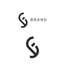 Modern Abstract Brand Logo Design Stylish FS or SF Letter Icon