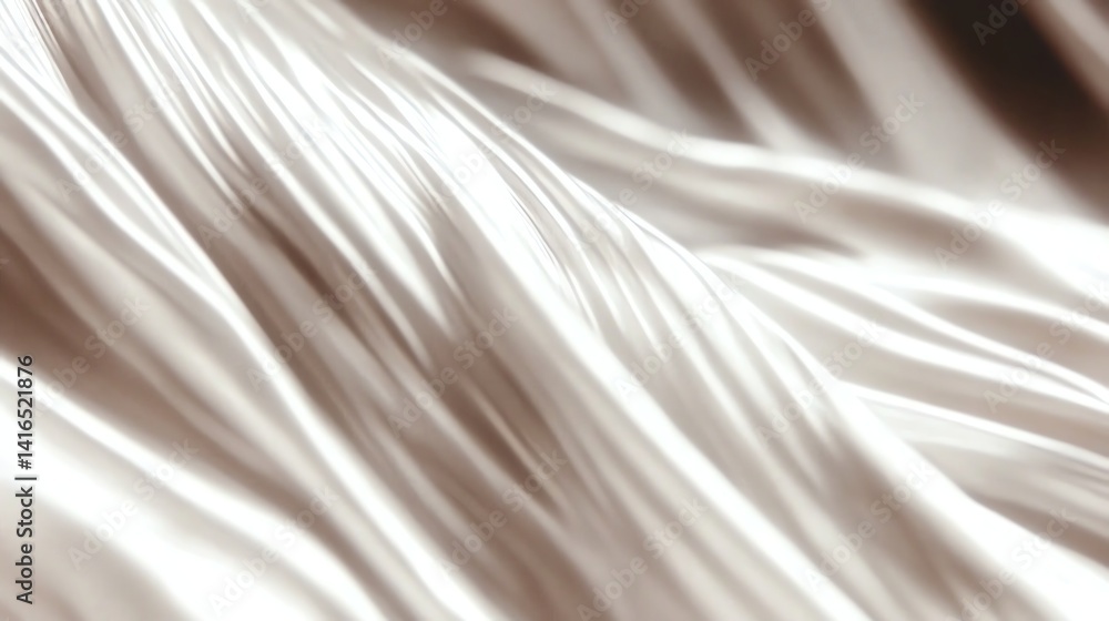 Poster flowing silk fabric abstract background texture in neutral color tones