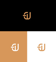 Abstract Minimalist EU Letter Logo Design Variations Branding