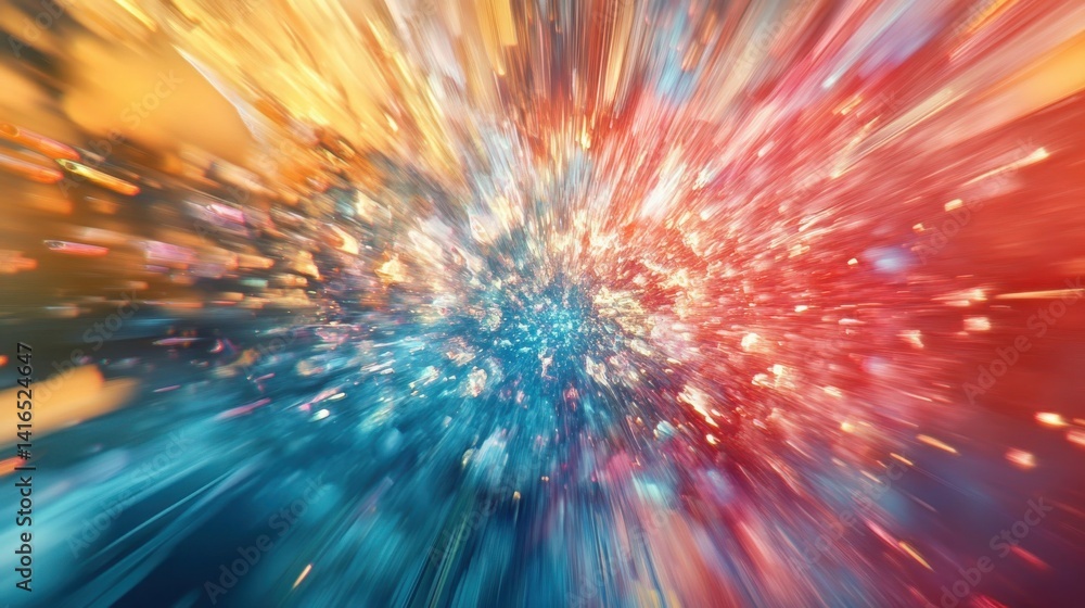 Poster abstract background featuring a distorted, warping color effect.