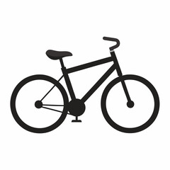 Bicycle vector silhouette illustration isolated on white background