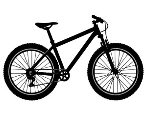 Bicycle vector silhouette illustration isolated on white background