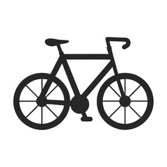 Bicycle icon vector silhouette illustration isolated on white background