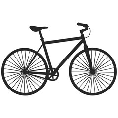 Bicycle vector silhouette illustration isolated on white background