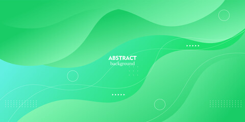 Bright green dynamic abstract background with wavy lines. Creative premium gradient. Smart 3D cover design for business design. Vector Eps10