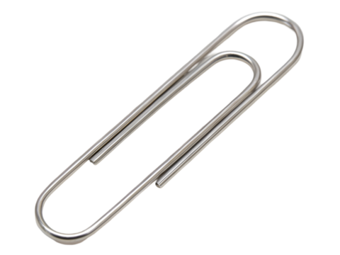Paper clip isolated on transparent background.	
 - Powered by Adobe