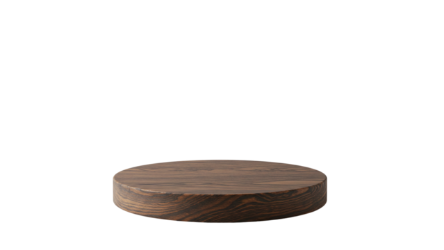 Round wooden platform isolated on transparent background - Powered by Adobe