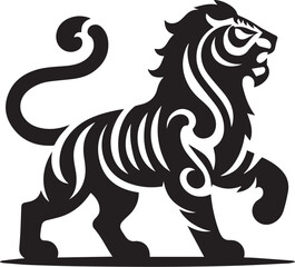 Obraz premium vector design of tiger isolated on white background