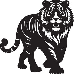 silhouette tiger illustration