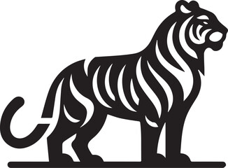 silhouette tiger illustration