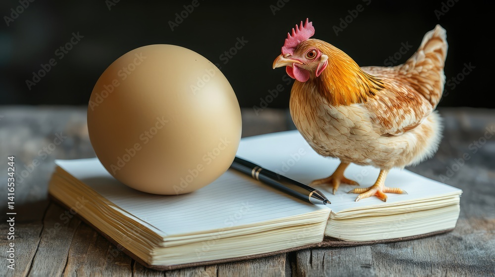 Poster a sleek tablet on a wooden desk with an empty notebook and pen, symbolizing the process of business 