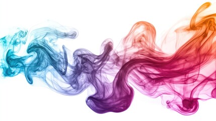 A vibrant abstract swirl of colors on a clean white background, representing the creative process and the flow of ideas, with room for messaging